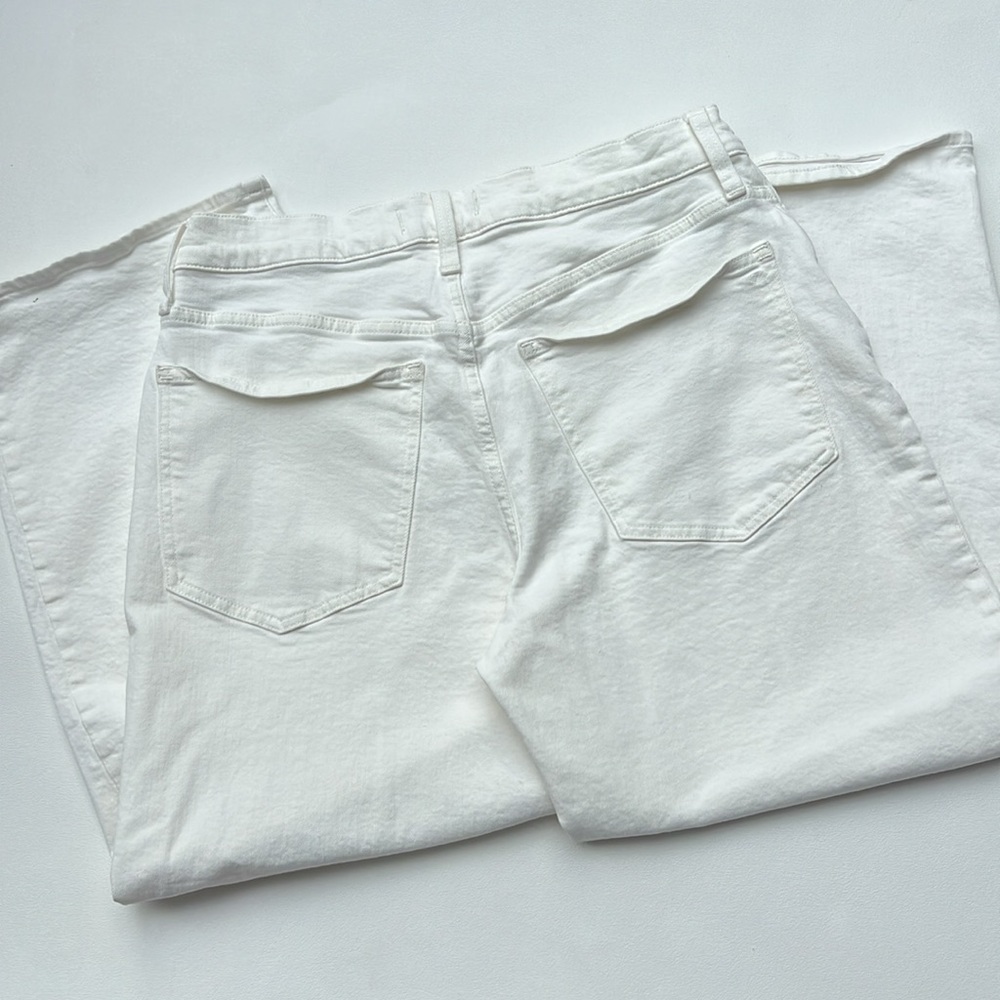 Madewell Jeans White The Perfect‎ Vintage Wide Leg Crop 30P cocktail brunch - Picture 13 of 13